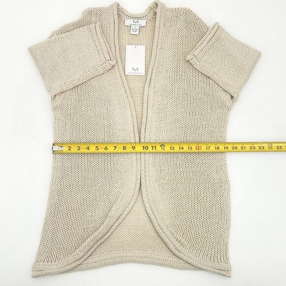 Magaschoni Long Cardigan Sweater Womens Size Small Open Front Clean Girl Boho - Picture 7 of 8